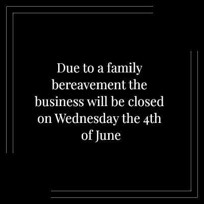 Closed due to bereavement